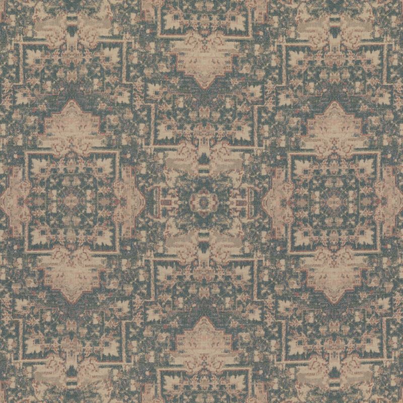 Mulberry Fabric FD782.G16 Faded Tapestry Blue/Stone
