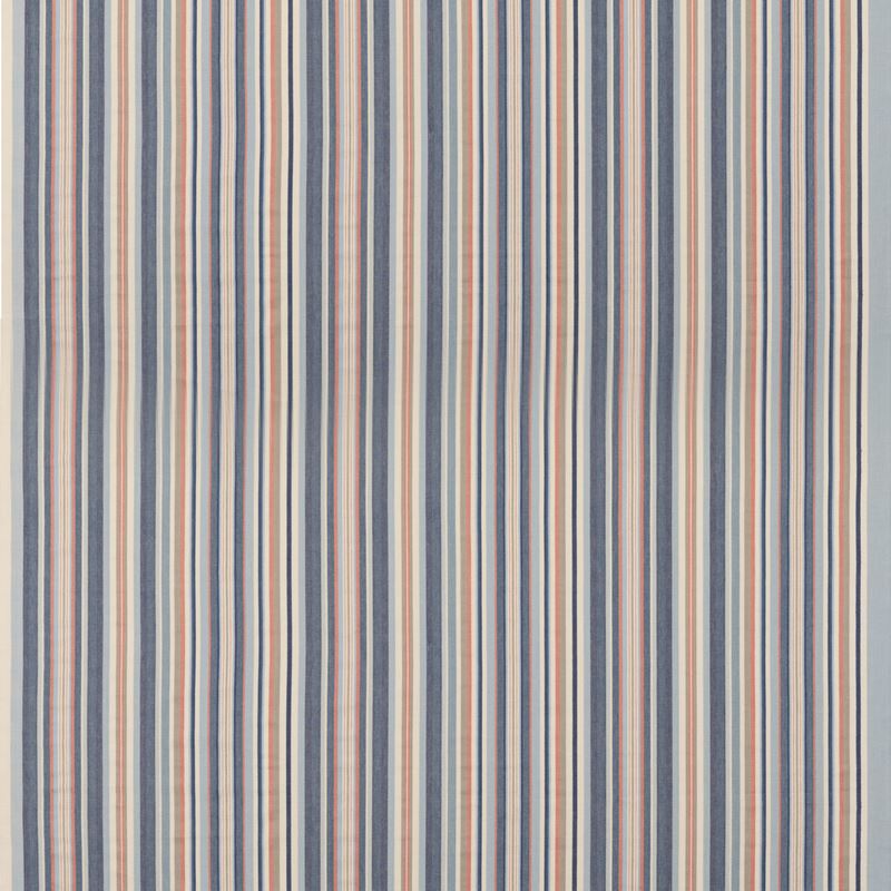 Mulberry Fabric FD823.G103 Medford Stripe Blue/Rust