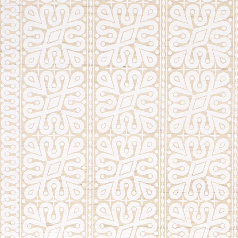 Schumacher Fabric 181471 Borneo Silk White