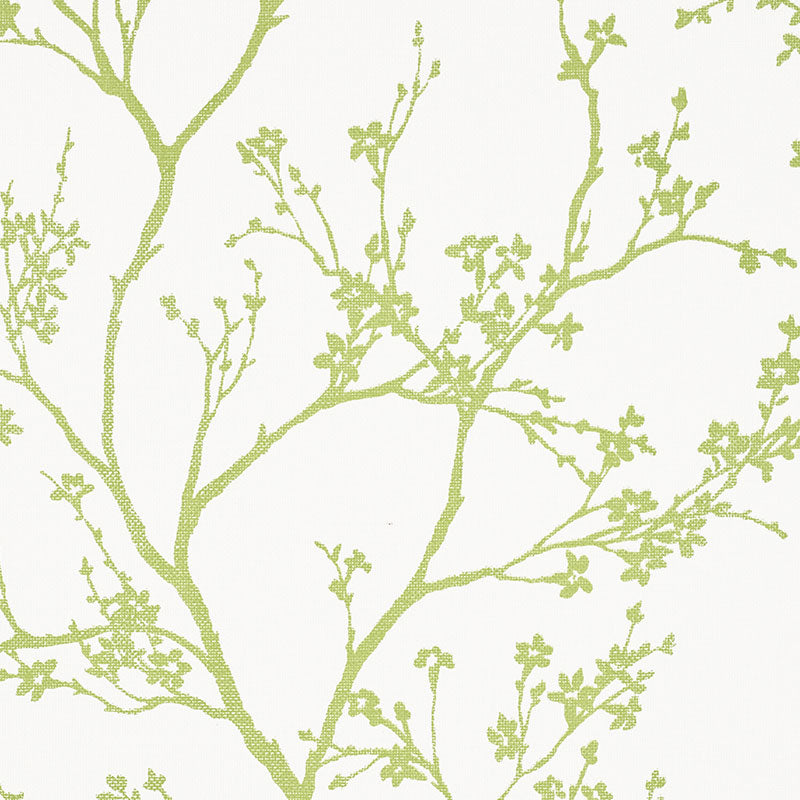 Schumacher Wallpaper 5008941 Twiggy Paperweave Leaf