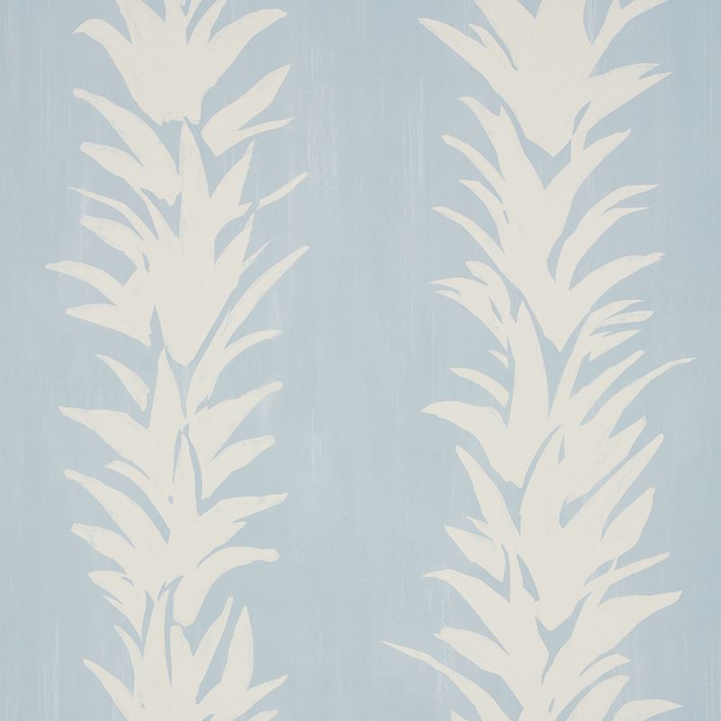 Schumacher Wallpaper 5013664 White Lotus Soft Blue