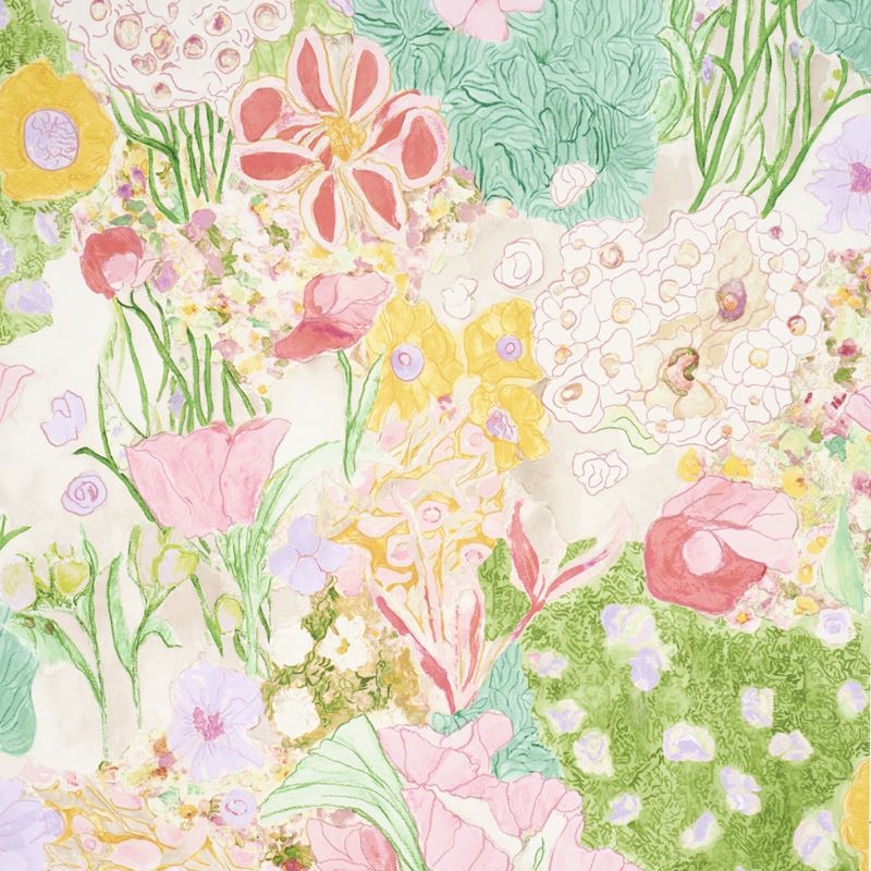 Schumacher Wallpaper 5016421 Frank's Garden Pink & Green