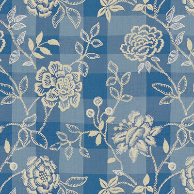 Brunschwig & Fils Fabric 8013112.15 Kinevine Emb French Blue