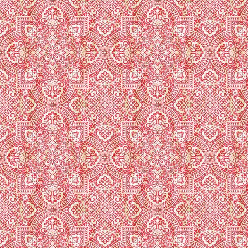 RM Coco Fabric Alsace Damask Strawberry