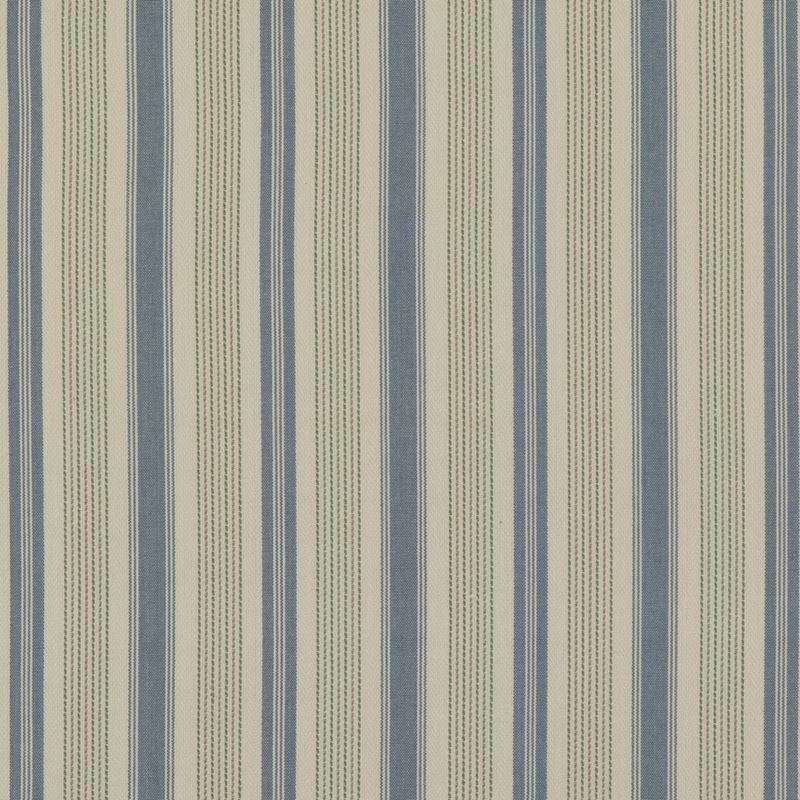 Baker Lifestyle Fabric PF50507.1 Purbeck Stripe Blue/Green