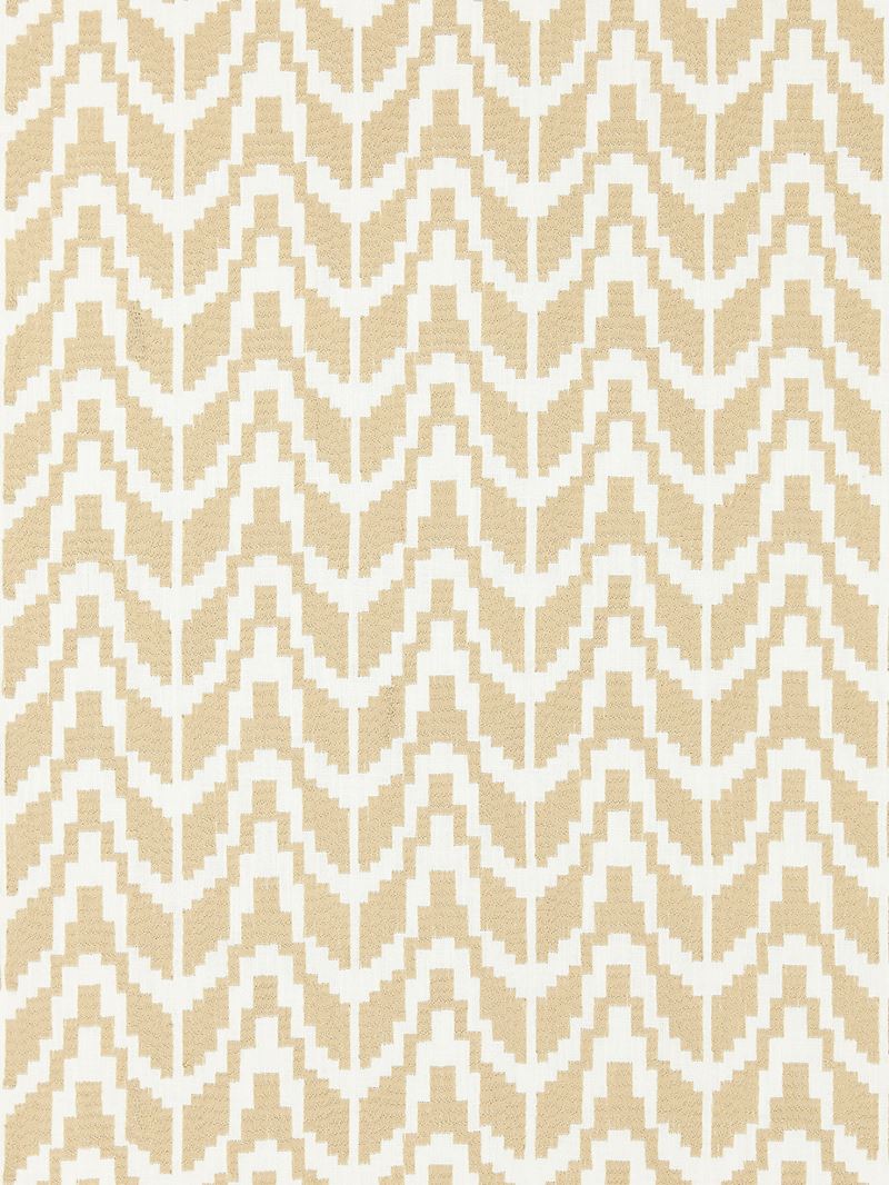 Scalamandre Fabric SC 000127103 Chevron Embroidery Straw