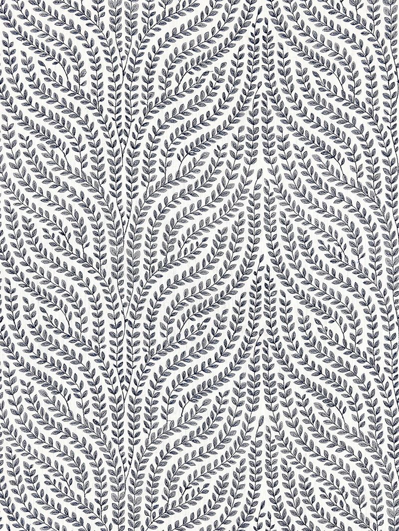 Scalamandre Fabric SC 000327125 Willow Vine Embroidery Navy