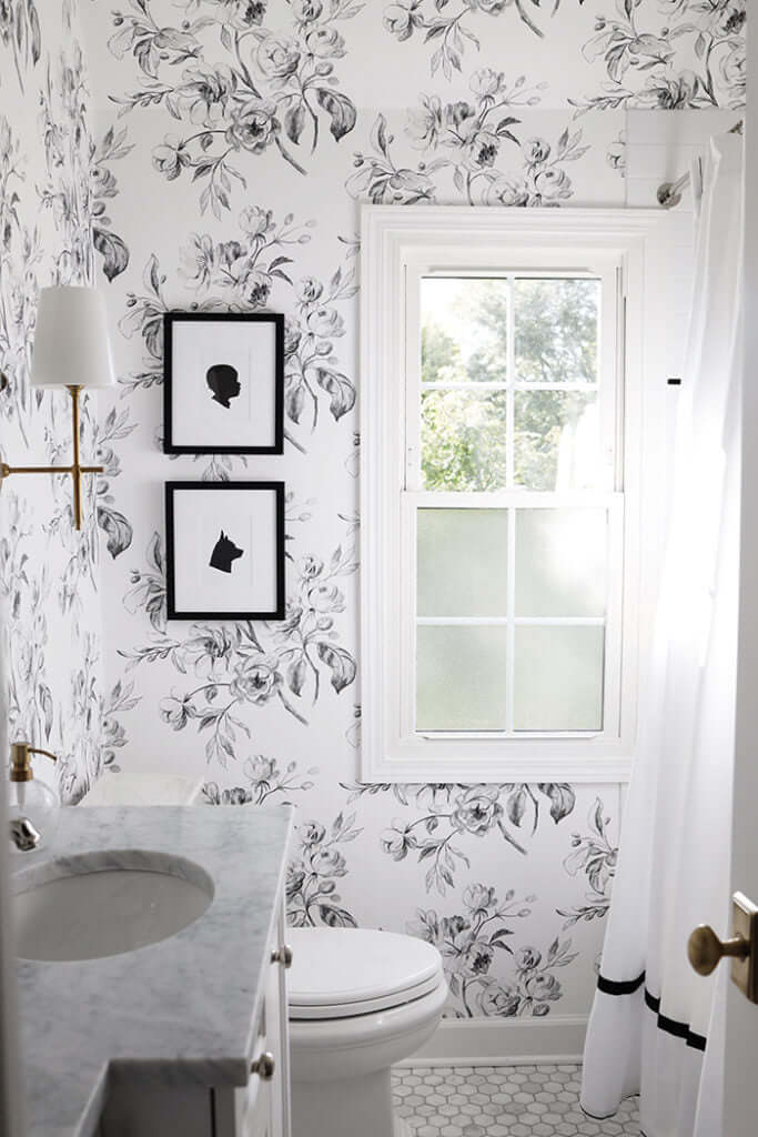 Black and White Floral Wallpaper from Daniel Moss's Blog-Watelet | Inside Stores 