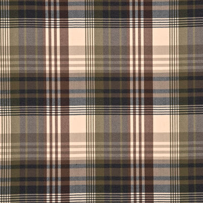 Mulberry Fabric FD016/584.A127 Ancient Tartan Charcoal/Gold