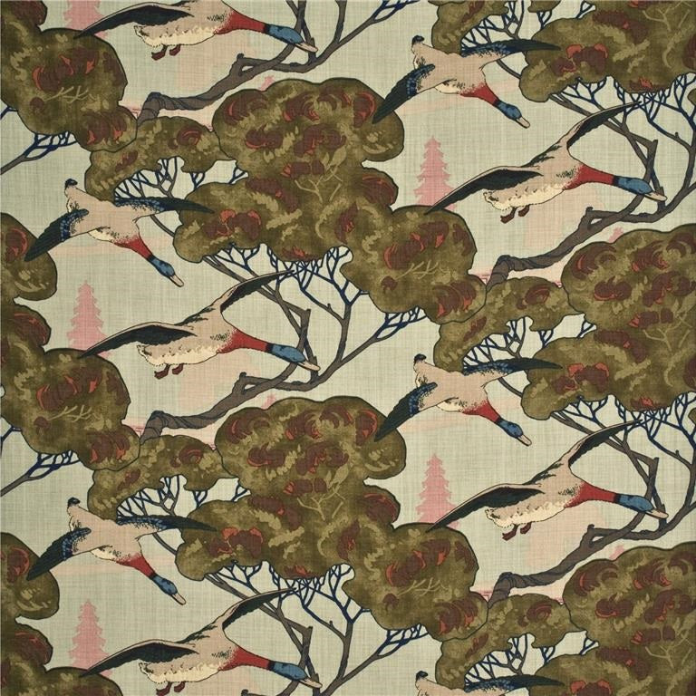 Mulberry Fabric FD205.H22 Flying Ducks Sky