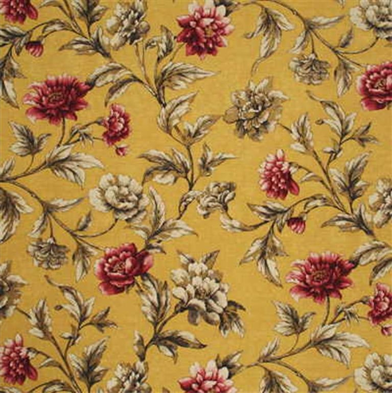 Mulberry Fabric FD252.T67 Gilded Peony Soft Yellow/Pink