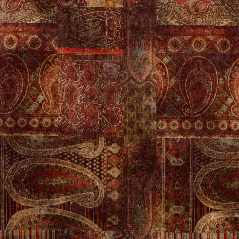 Mulberry Fabric FD265.V106 Lomond Velvet Red/Plum