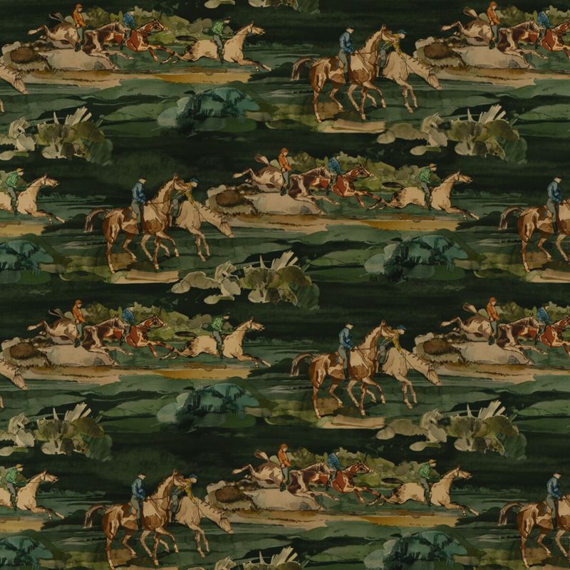 Mulberry Fabric FD295.R11 Morning Gallop Velvet Teal