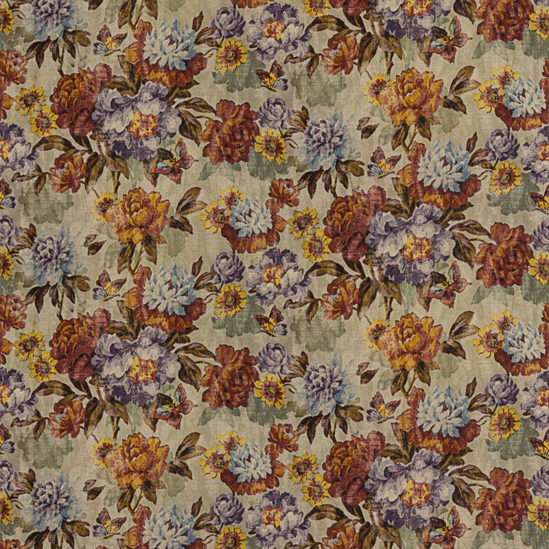 Mulberry Fabric FD306.V54 Botanica Red/Plum