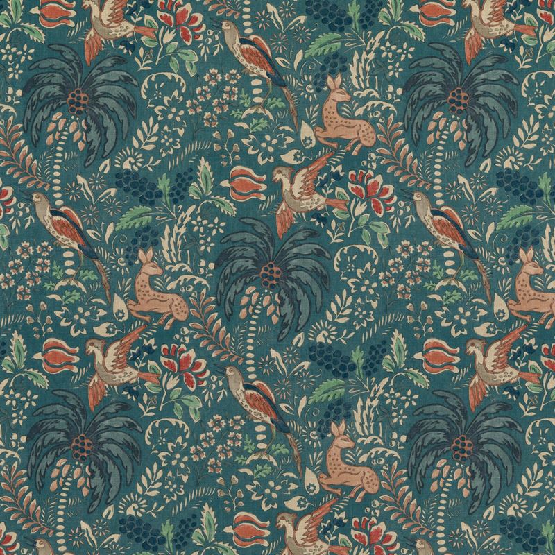 Mulberry Fabric FD308.R122 Fantasia Teal