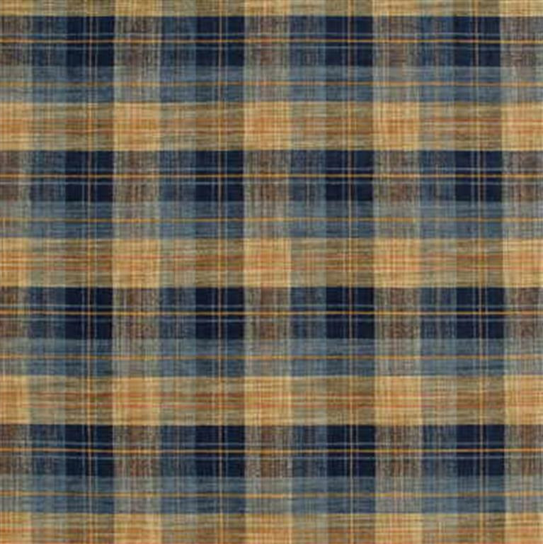 Mulberry Fabric FD598.H38 Clan Chenille Blue/Mole