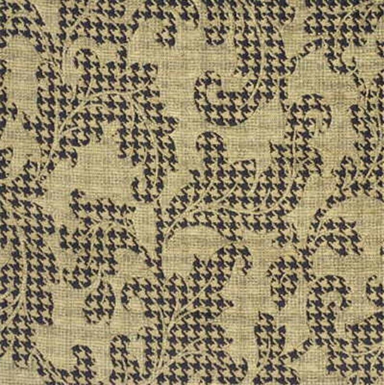 Mulberry Fabric FD602.K131 Acanthus Leaves Beige/Chocolate/Tan