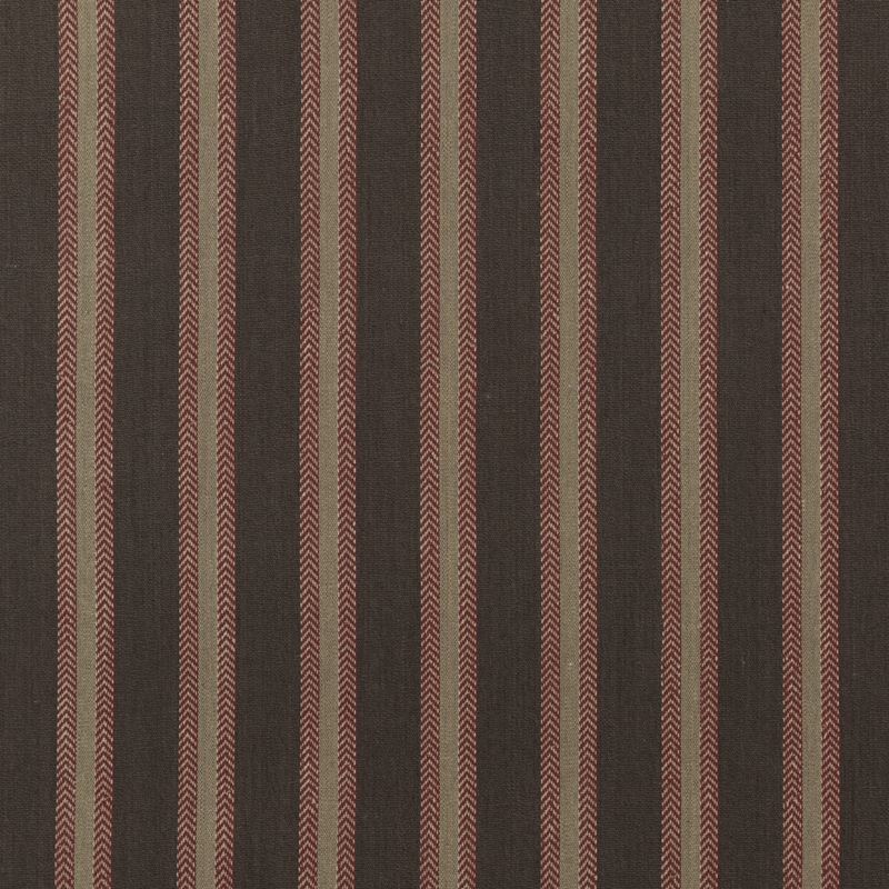 Mulberry Fabric FD760.A132 Chester Stripe Woodsmoke/Russet