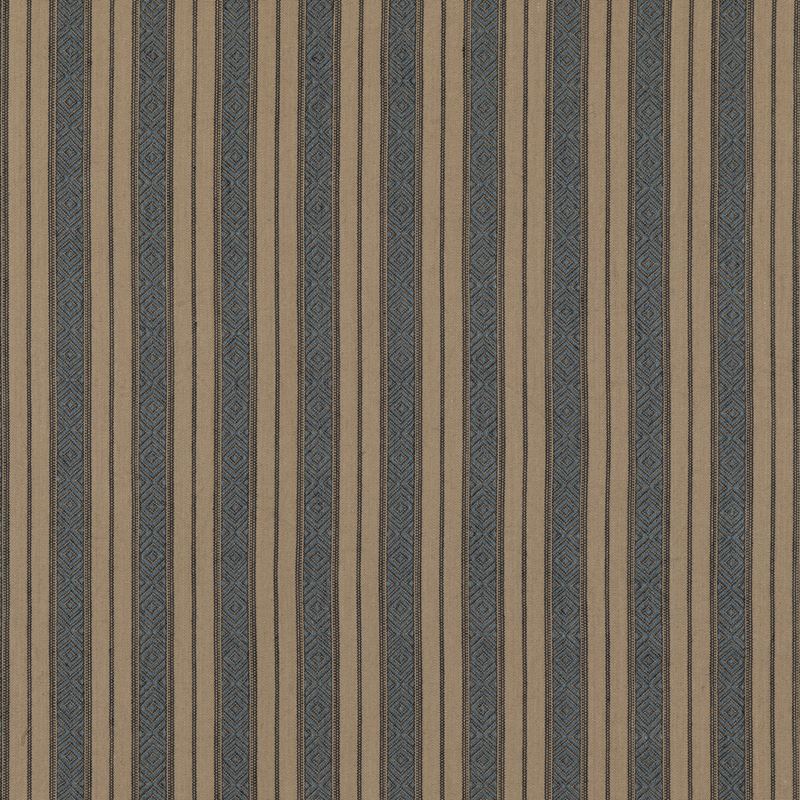 Mulberry Fabric FD790.G34 Cowdray Stripe Denim