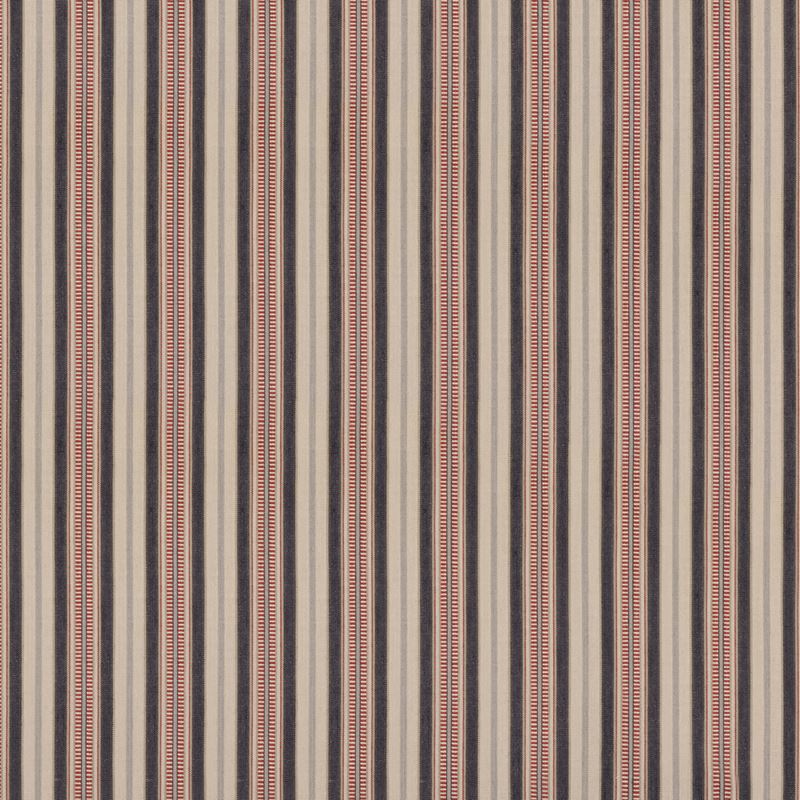 Mulberry Fabric FD820.G103 Shelter Stripe Indigo/Red