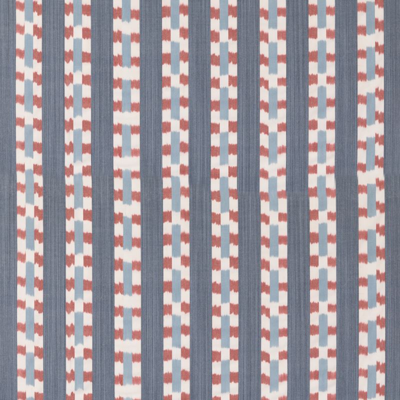 Mulberry Fabric FD822.G103 Wayfarer Stripe Blue/Red
