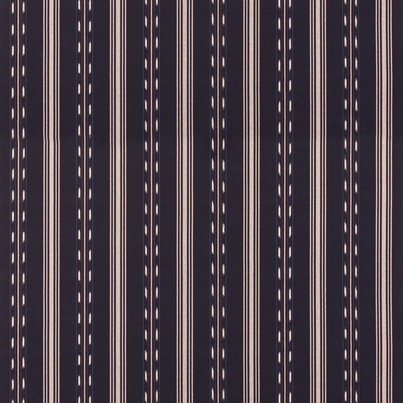 Mulberry Fabric FD830.G103 Eastwind Stripe Indigo/Red