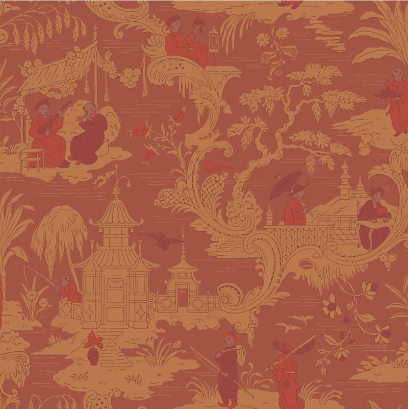 Cole & Son Wallpaper 100/8041.CS Chinese Toile Red