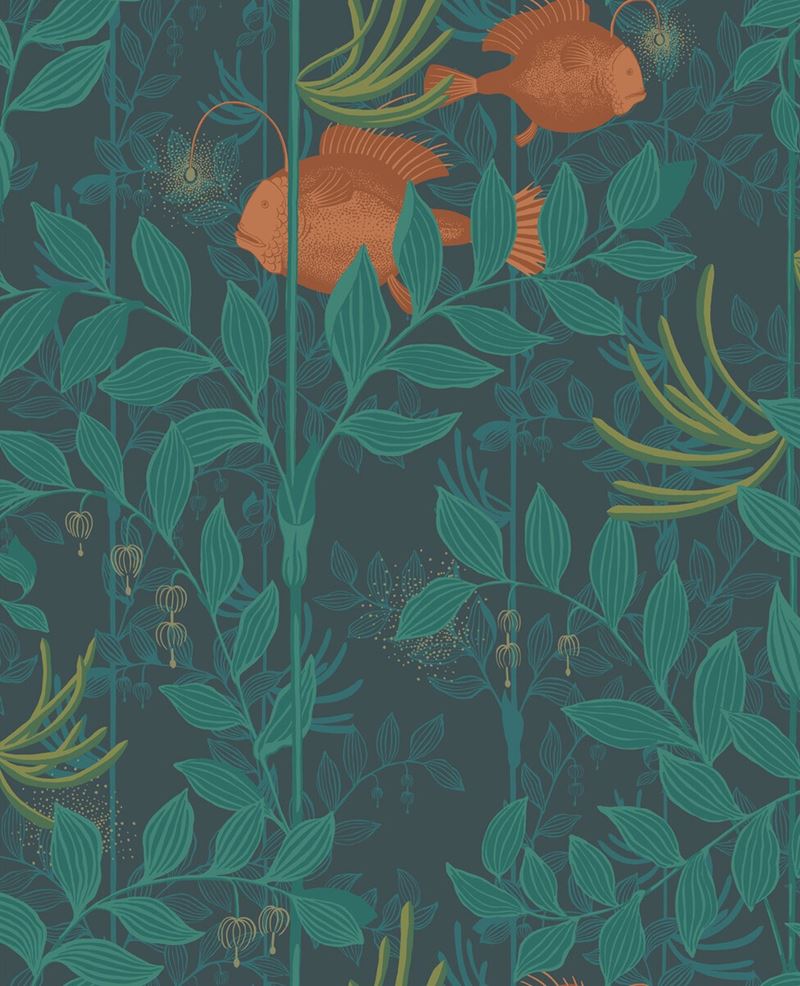Cole & Son Wallpaper 103/4019.CS Nautilus Dark Green