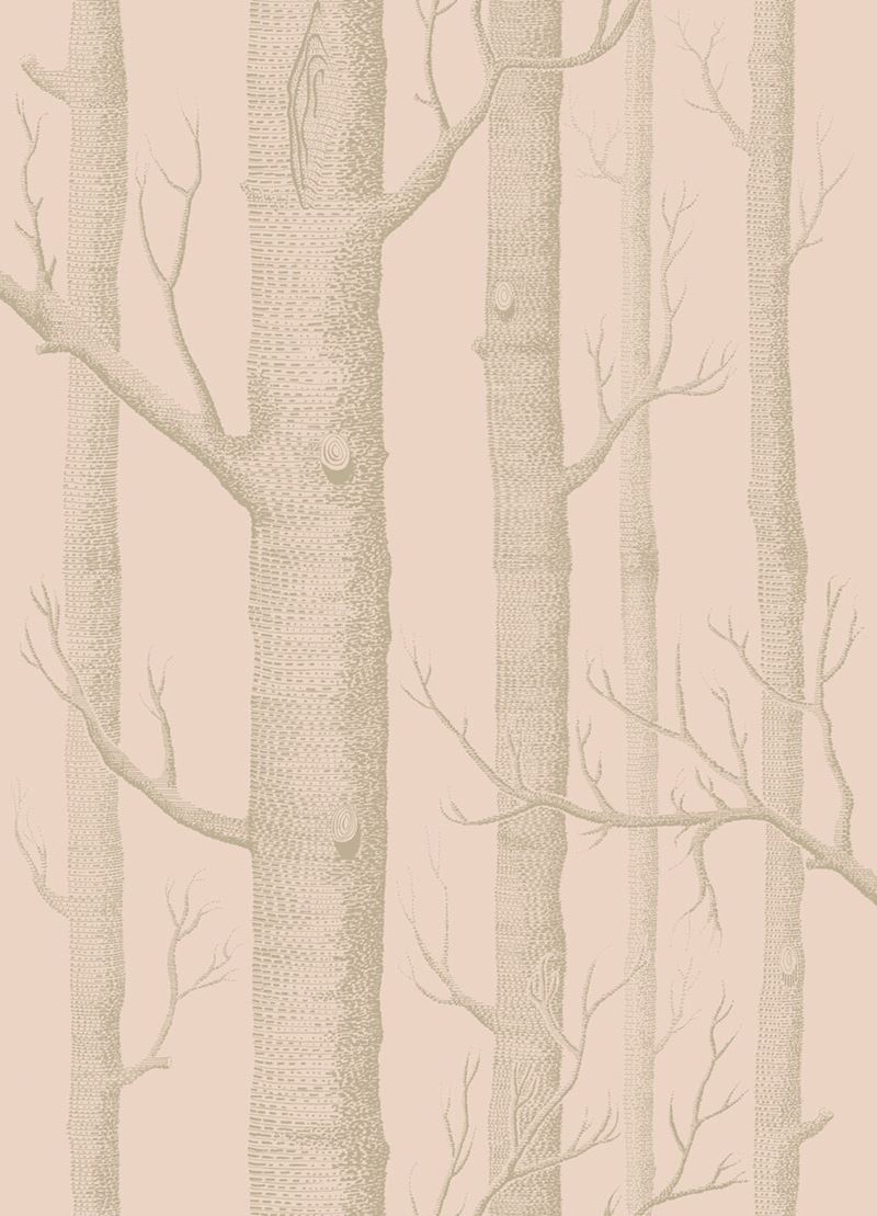 Cole & Son Wallpaper 103/5024.CS Woods Pink/Gilver