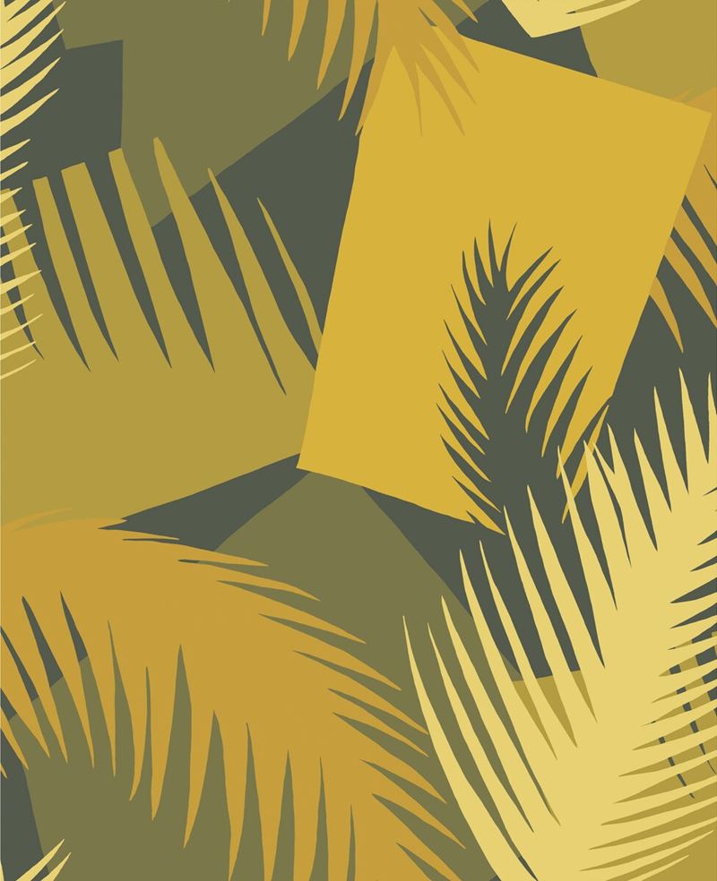 Cole & Son Wallpaper 105/8035.CS Deco Palm Yellow