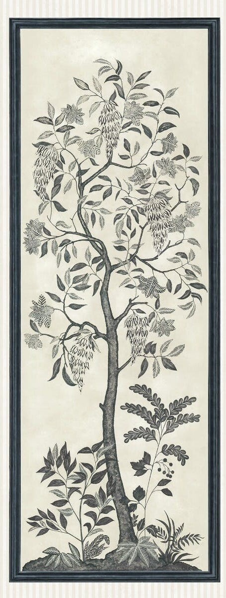 Cole & Son Wallpaper 113/14041.CS Trees Of Eden/Eternity Charcoal & Parchment