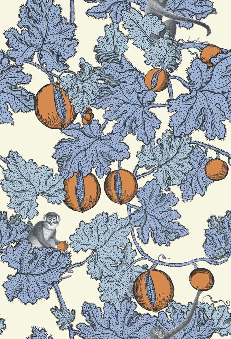Cole & Son Wallpaper 114/1003.CS Frutto Proibito Hyacinth & Orange