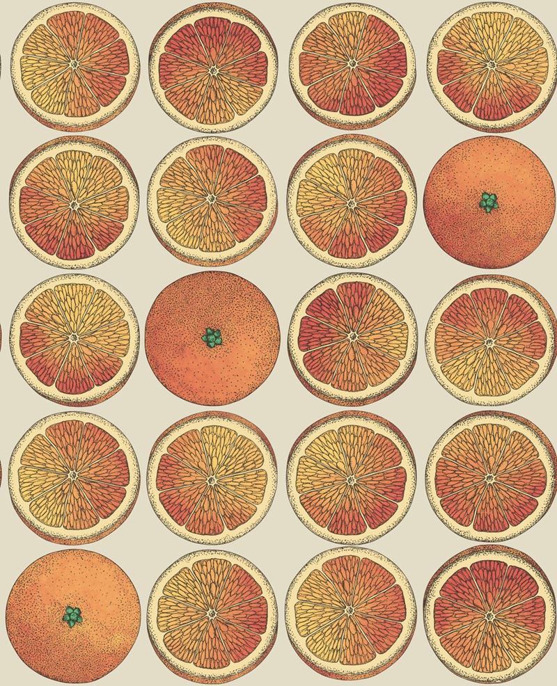 Cole & Son Wallpaper 114/24047.CS Arance Orange/Cream