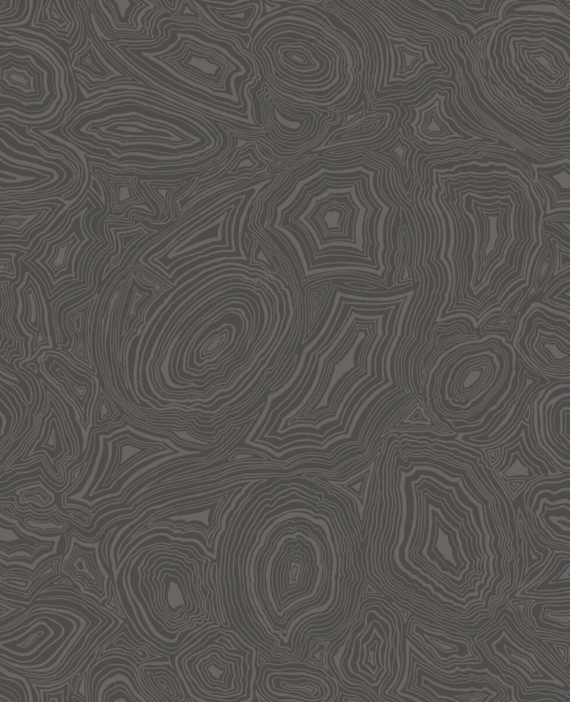 Cole & Son Wallpaper 114/6012.CS Malachite Charcoal & Silver