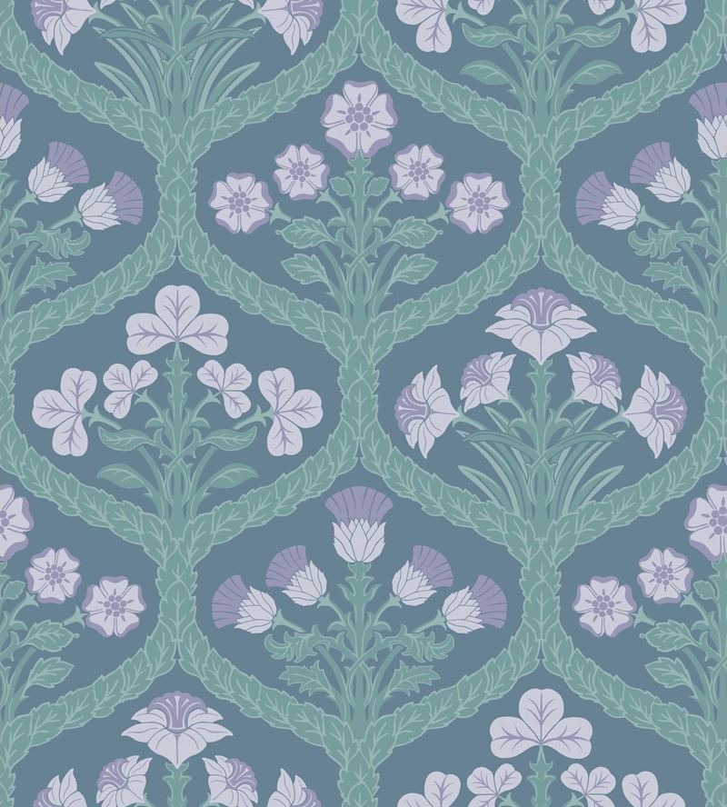 Cole & Son Wallpaper 116/3011.CS Floral Kingdom Lilac/Teal