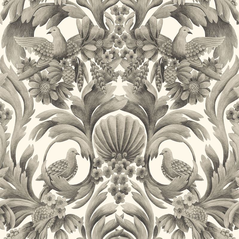 Cole & Son Wallpaper 118/9020.CS Gibbons Carving Soot/Ston
