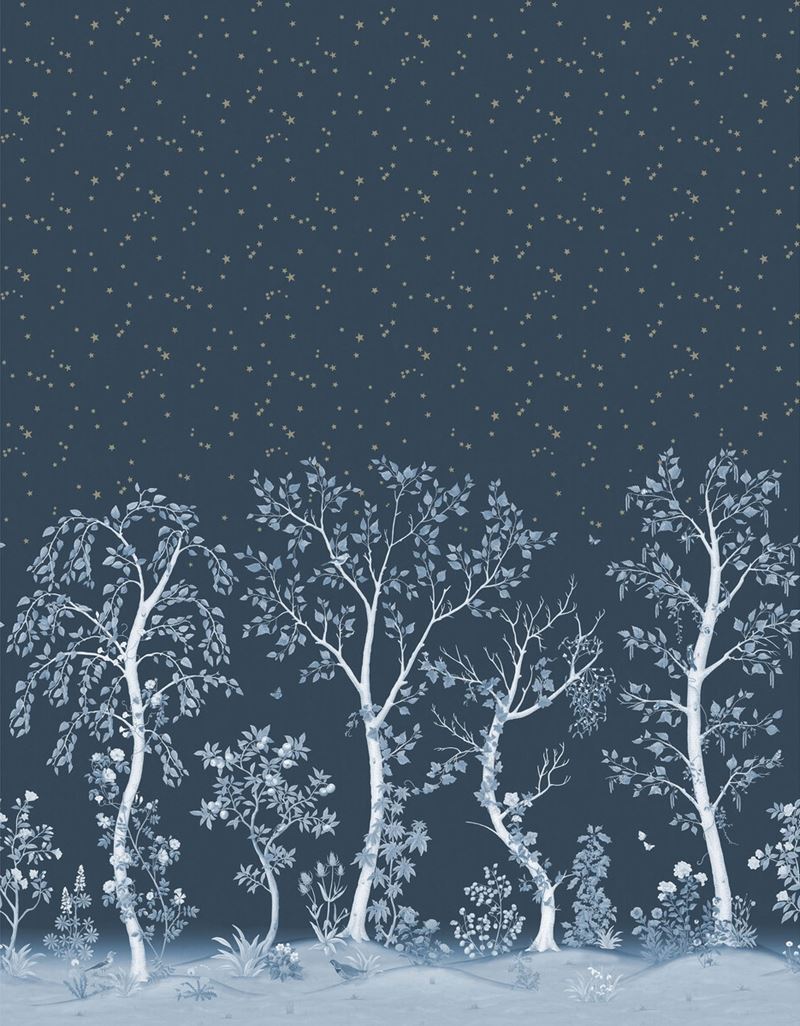 Cole & Son Wallpaper 120/6025.CS Seasonal Woods Midnight