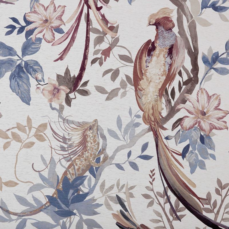Maxwell Wallpaper 157PAPER02 Bird Sonnet Paperweave Chambray