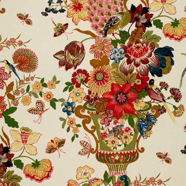 Schumacher Fabric 173070 Lansdale Bouquet Spring