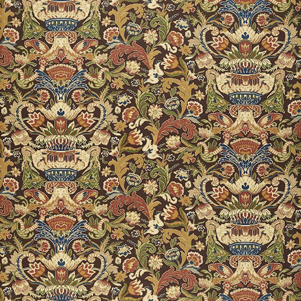 Schumacher Fabric 173620 Egerton Tapestry Print Umber