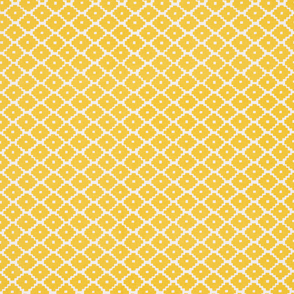 Schumacher Fabric 174489 Ziggurat Yellow