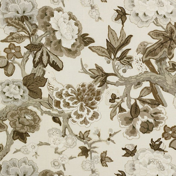 Schumacher Fabric 175871 Bermuda Blossoms Snow