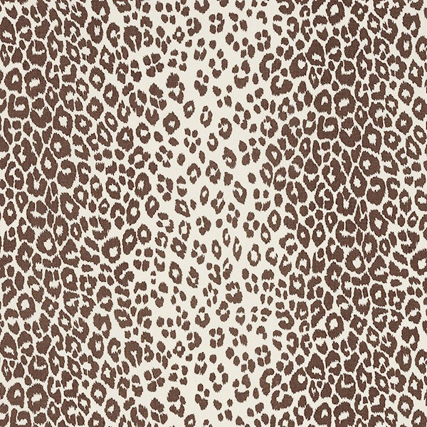Schumacher Fabric 176450 Iconic Leopard Brown