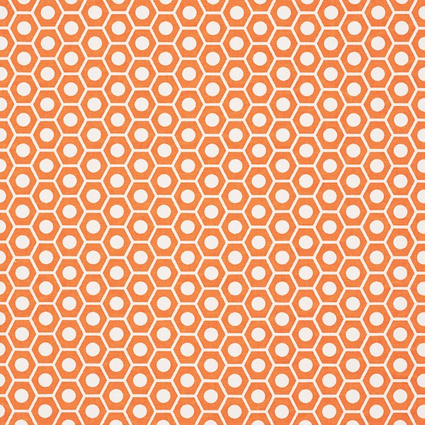 Schumacher Fabric 177073 Queen B Orange
