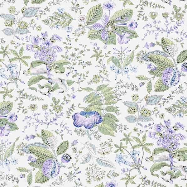 Schumacher Fabric 178120 Pomegranate Botanical Purple