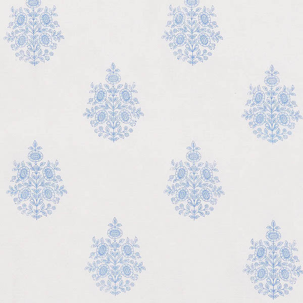 Schumacher Fabric 178372 Asara Flower Sheer Blue
