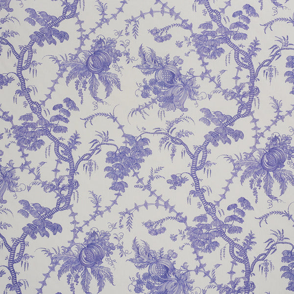 Schumacher Fabric 178732 San Cristobal Toile Purple