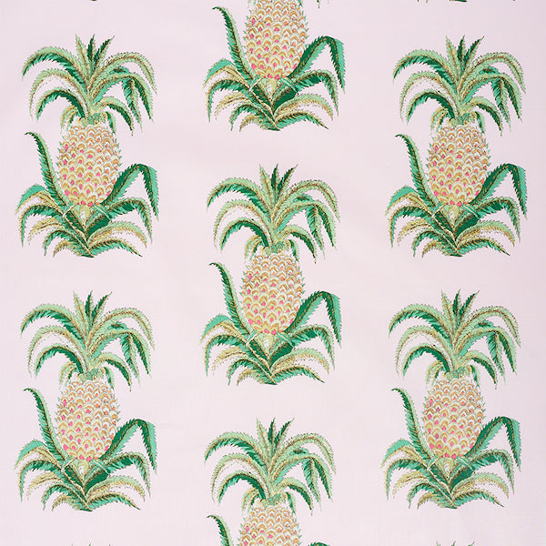 Schumacher Fabric 178802 Pineapples Chintz Blush