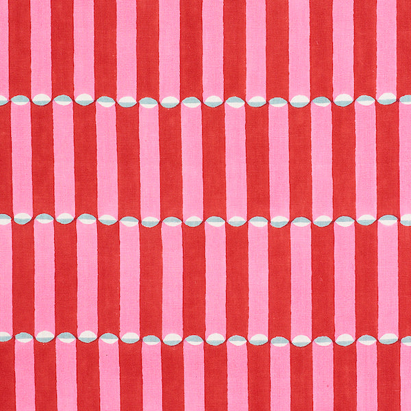 Schumacher Fabric 179280 Luna Pink & Red