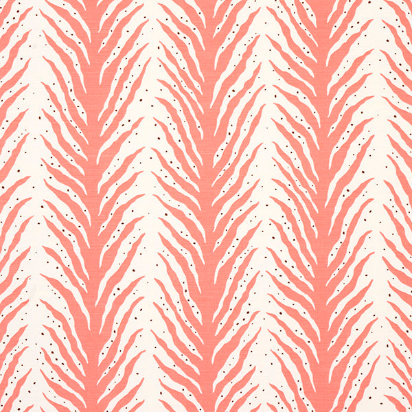 Schumacher Fabric 179482 Creeping Fern Coral
